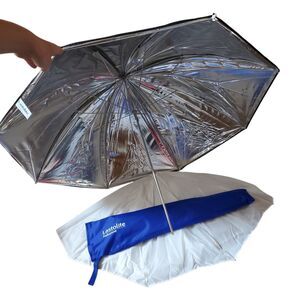 2x Lastolite Photography Photo Studio BLK/WHT Reflective Umbrella for Photo 40"